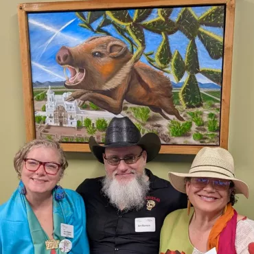 Co-Chair Julie Ragland, TDS student Art Ramon and ED Maggie Rush