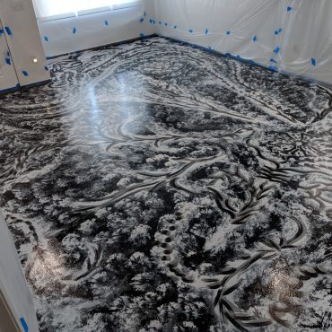 "Art Ramon Paintings" home gallery floor mural