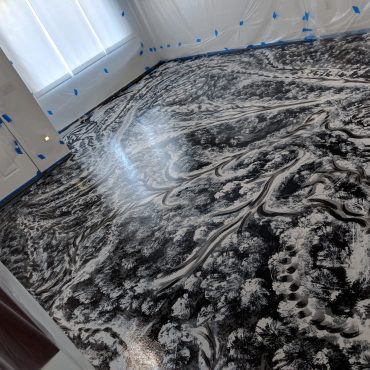 "Art Ramon Paintings" home gallery floor mural