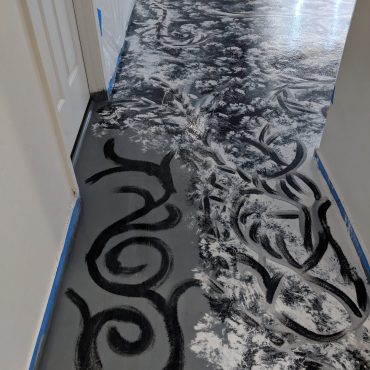 "Art Ramon Paintings" home gallery floor mural