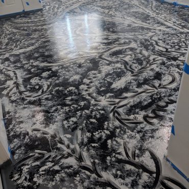 "Art Ramon Paintings" home gallery floor mural