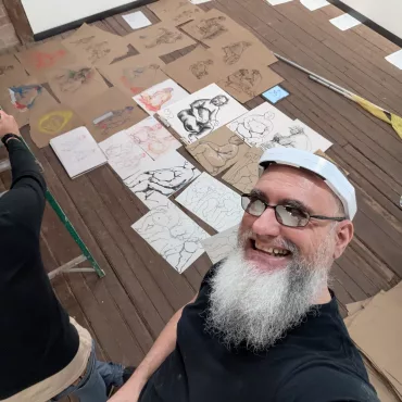 "Art Ramon" at "Untitled Gallery" figure drawing session