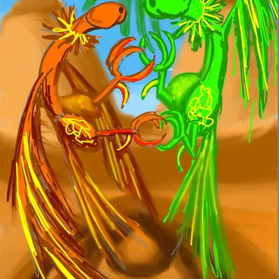 Southwest Surreal Cockfight Southwest Surreal Cockfight